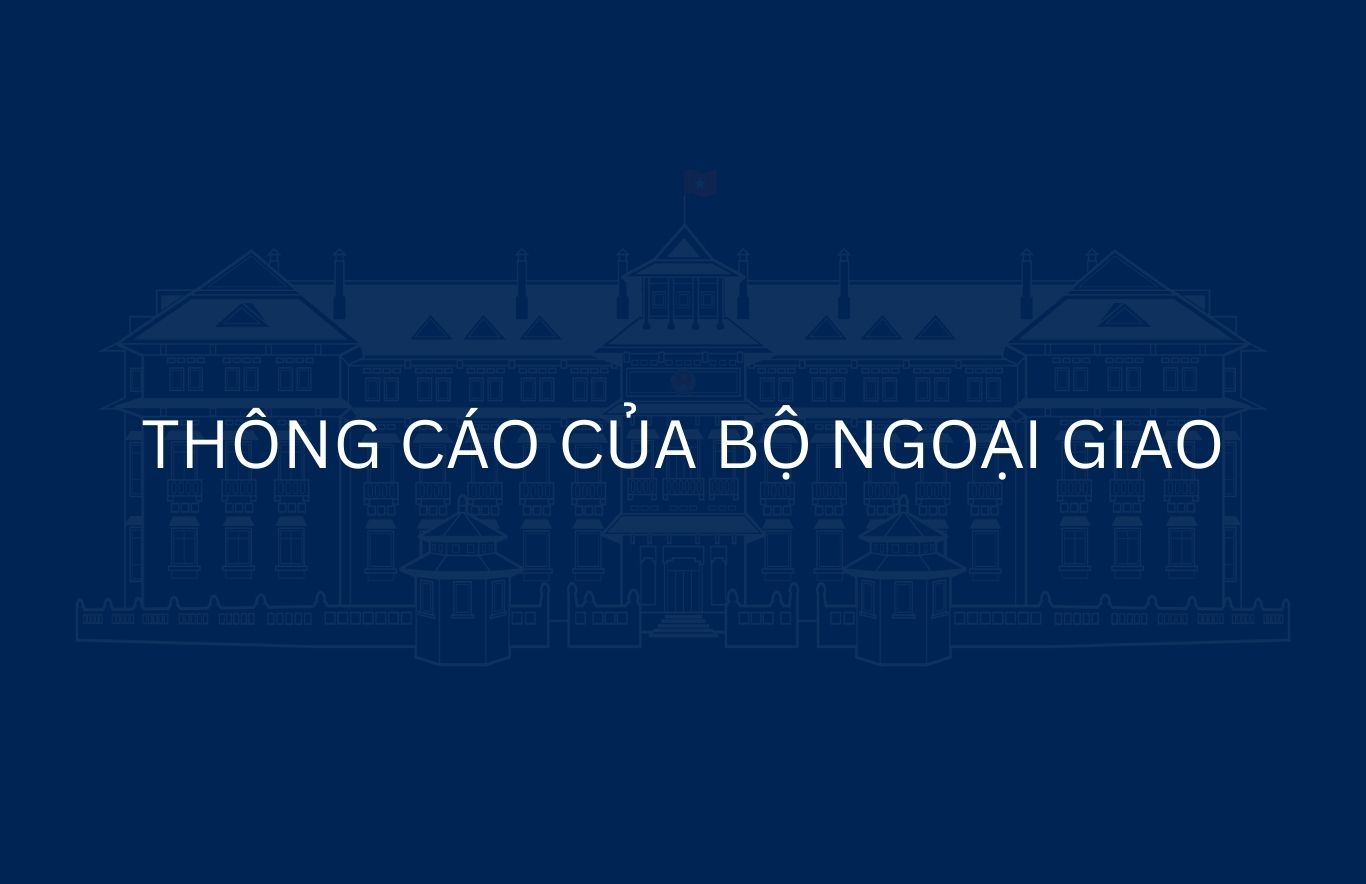 Thông cáo của Bộ Ngoại giao